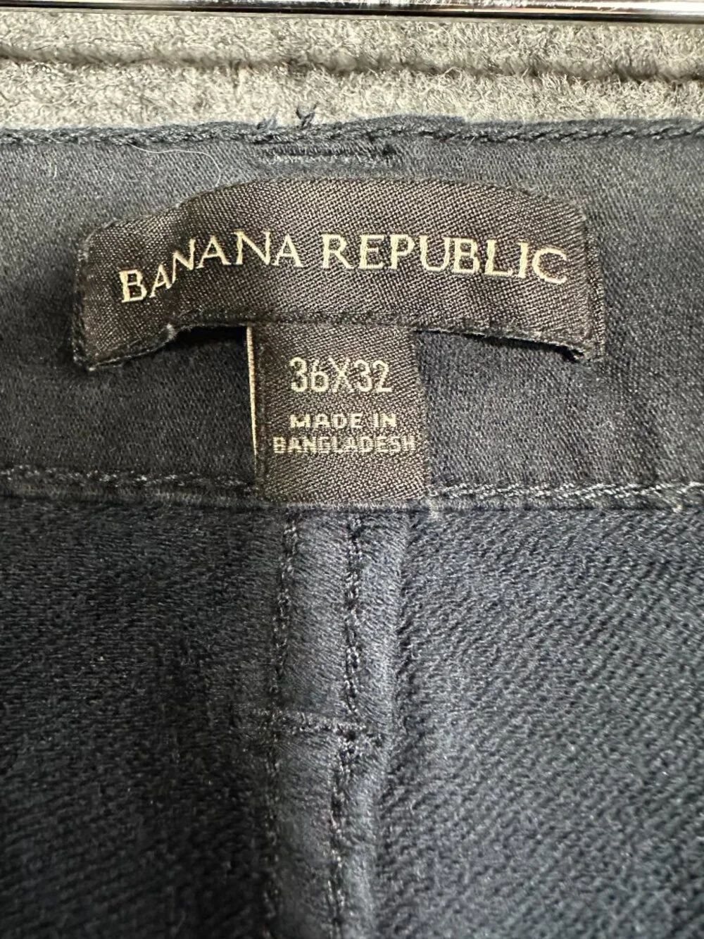 Banana Republic Pants Men 36 5 Pocket Pant Dark Blue Cotton Stretch Flat Front